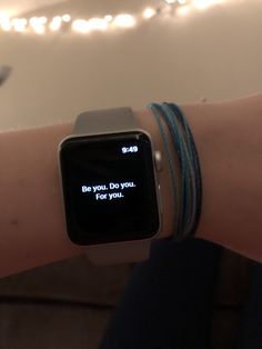 a person wearing an apple watch with the message be you, do you for you