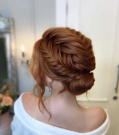 Auburn Hair, Ginger Hair, Bride Hairstyles, Hair Dos, Up Hairstyles, Hair Looks, Hair Tutorial, Medium Hair Styles