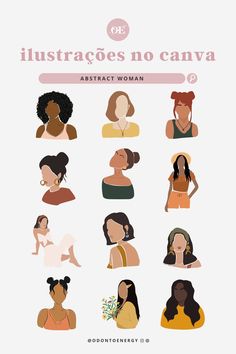 an illustrated poster with different types of women