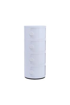 a white container with four drawers on it