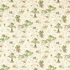 an animal themed wallpaper with trees and animals