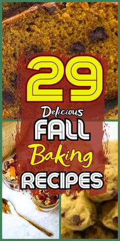 the cover of 29 delicious fall baking recipes