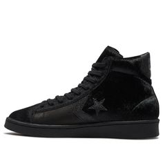 Converse Pro Leather 'Black Pony Hair' Black/Black/Black Sneakers/Shoes Converse Pro Leather, Run Star Hike, Men's Converse, Black Gums, Chuck 70, Pony Hair, University Blue, Hair Black, Black Sneakers