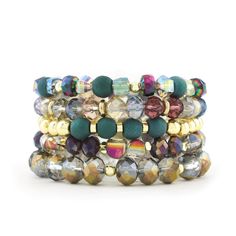 Enhance your style with our Crackling Stack, featuring a stunning rich green shade. This eye-catching bracelet stack is sure to make a gorgeous addition to any outfit. Elevate your look and make a statement with this must-have accessory Lead & Nickel Free All separate pieces Bracelets are 'one size fits most' and are designed to fit wrists up to 8" comfortably. Please be aware that due to the unique and handmade nature of each product, colors, shapes, and bead sizes may vary slightly from the ph Bar Card, Bracelet Stacks, Bead Sizes, Rich Green, Pillow Box, Bar Bracelets, Name Bracelet, Custom Bracelets, Diy Charms