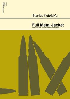 Full Metal Jacket book cover Poster Art Illustration, Kinetic Type, Contemporary Poster, Poster Project, Movie Pictures, Classic Movie Posters, Graphic Poster Art