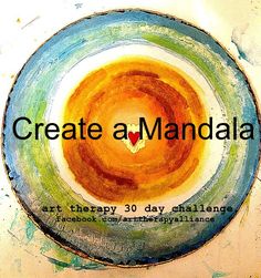 a painting with the words create a mandala on it