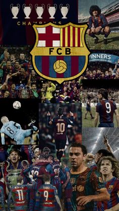 the collage shows many different teams and their name on each team's crest