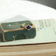 Holiday Notice: We will be on holiday from Feb 6 to Feb 15 for the Spring Festival. Orders will be shipped after we resume work. Lapis Lazuli Ring, Lapis Promise Ring, Vintage Engagement Ring, Natural Lapis Lazuli Ring, Dainty Promise Ring, Deep Blue Gemstone Ring Features * Made to Order. * Material: 925 Silver * Gold Color: Yellow Gold * Stone Type: Natural Lapis Lazuli & CZ * For the material option sterling silver, it means it's made in sterling silver with gold plated on surface, and th Spiritual Sapphire Rings, Fine Jewelry Lapis Lazuli Rings For Gifts, Blue Amethyst Ring Gift, Blue Amethyst Birthstone Ring Gift, Blue Opal Ring With Bezel Setting For Gift, Blue Moonstone Ring In 14k Gold For Gift, Yellow Citrine Engagement Ring, Dainty Promise Ring, Blue Gemstone Ring