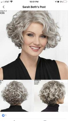 Pixie Short Haircut, Short Curly Hairstyles For Women, Hairstyle For Women, Grey Curly Hair, Vacation Florida, Short Layered, Birthday Funny