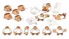 cartoon character poses and expressions for animation