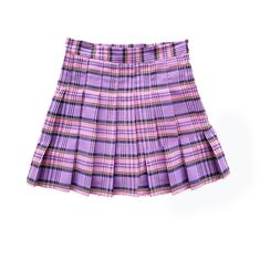 JK Fashion Uniform Pastel Purple Pink Checker Plaid Pleated Skirt sold by Littlepinko on Storenvy