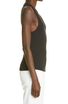 Brooklyn-based designer Kingsley Gbadegesin takes the wardrobe-staple tank and reinvents it with a paneled inlay design. Blurring the lines of gender roles, the cut of this stretchy cotton tank is universally flattering on all bodies. 24" length (size Medium) Crewneck Cutaway shoulders 96% cotton, 4% spandex Machine wash, tumble dry Made in the USA Black Owned/Founded Inlay Design, Gender Inclusive, Gender Roles, Stretch Cotton, Wardrobe Staples, Basic Tank Top, Brooklyn, Nordstrom, Spandex