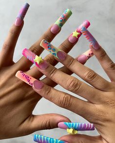 Weak Nails, Hard Nails, Drip Nails, Simple Acrylic Nails, Really Cute Nails, Nails For Kids, Unique Acrylic Nails, Press Ons