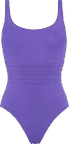 Elegant Scoop Back Stretch Swimwear, Elegant Stretch Swimwear With Scoop Back, Purple Sleeveless Tankini For Poolside, Purple Fitted Sleeveless Swimwear, Fitted Purple Tankini Beachwear, Fitted Purple Tankini For Beachwear, Fitted Purple Beachwear Tankini, Purple Stretch Tankini For Swimming, Purple Fitted Sleeveless Tankini