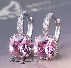 Choose 1 from (Pink/Purple) Beautiful White Gold Plated Pink/Purple Princess Cut Hoop Earring This is Gorgeous white Gold Plated Pink/Purple Princess Cut Zirconia hoop earring . Best Quality winner will get with Gift Box please leave me note or message after payment in 2 hour what color you like if not i will send it to you any random color. Thanks for Looking Large Silver Hoop Earrings, Gold Filled Hoops, Costume Earrings, Crystal Hoop Earrings, Jewelry Auction, Pink Topaz, Leverback Earrings, Large Hoop Earrings, Solid Gold Jewelry