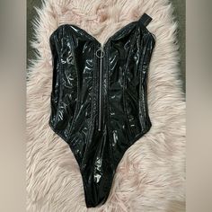 New With Tag. Never Tried On. I’m An Xs And The Bodysuit Is A Small Size Black Bodysuit With Zipper For Party, Black Party Bodysuit With Zipper Closure, Black Rave Bodysuit For Parties, Black Fitted Rave Bodysuit, Black Gothic Bodysuit For Halloween, Gothic Black Bodysuit For Halloween, Edgy Summer Party Bodysuit, Black Gothic Bodysuit For Costume Party, Rave Bodysuit For Halloween