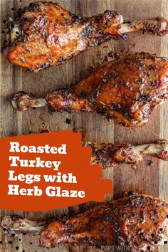 Oven-roasted, flavorful, and juicy herb-roasted turkey legs for days when a whole turkey is just too much food or you are cooking for a smaller party. Includes a simple brine, that's not overly salty that will keep your turkey drumsticks moist and juicy!