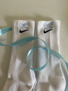 Bow Embroidered Socks Ribbon Embroidered Socks Bow Crew Socks Ribbon Crew Socks Girly Socks Trendy Socks - Etsy Cute Nike Socks, Girly Socks, Socks Bow, Nice Socks, Senior Things, Sock Designs, Pretty Socks, Sporty Wear, 12 Birthday