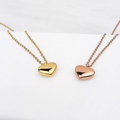 Charming with its lovely simplistic design, the My Full Heart Necklace will definitely bring smiles and create memories. What a great necklace to express love and admiration for the one that makes your heart beat special. Material: 18k Gold/18k Rose Gold plating over Stainless Steel Necklace length: 16 inches Pendant Shape: heart Nickel & Lead-free & Hypoallergenic Complimentary Gift Box Included Simplistic Design, Stainless Steel Necklace, Rose Gold Necklace, 18k Rose Gold, In A Heartbeat, Heart Necklace, Rose Gold Plates, Necklace Lengths, 18k Gold