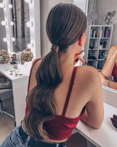 Hairstyles With Ribbon, Long Ponytail Hairstyles, Bridesmaid Hair Inspo, Hair Christmas, Perfect English, Ball Hairstyles, Easy Hairstyle, Blonde Hair Looks