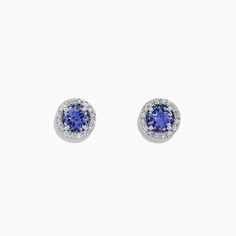 Effy Tanzanite Royale 14K White Gold Tanzanite and Diamond Stud Earrings, 1.04 TCW Arm Cuff Jewelry, Tanzanite Jewelry, Jewelry Post, Cuff Jewelry, Link Earrings, Effy Jewelry, Diamond Stud Earrings, Sapphire Earrings, Diamond Stud