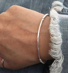 925 Sterling Silver Tube Bracelet Sterling Silver Stretch | Etsy Sterling Silver Clasp Bangle Bracelet, Silver Dainty Name Bangle Bracelet, Dainty Silver Name Bangle Bracelet, White Gold Sterling Silver Bangle Beaded Bracelet, Silver Minimalist Beaded Bracelets, Silver Minimalist Beaded Bracelet, Silver Stackable Name Bracelet For Everyday, Everyday Silver Stackable Name Bracelet, Everyday Sterling Silver Bracelet With Silver Beads