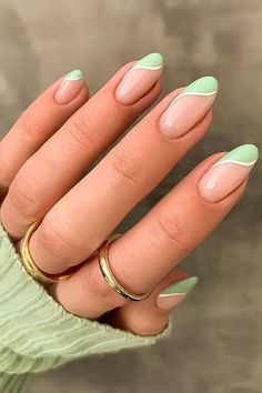 Mint Green Nails, Fruit Nail Art, Romantic Nails, Green Nail Designs, Cute Spring Nails, Nail Designs Spring, Nail Art Summer