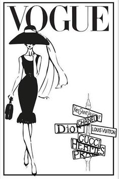 a black and white drawing of a woman with an umbrella on the cover of a magazine