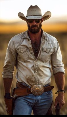 Fearsome Beard | A place for Beards to contemplate and grow their souls. Bad Boy Aesthetic Men, Handsome Cowboys Men, Cowboy Clothes For Men, Yellowstone Cowboys, Hot Bearded Men, Big Beards Men, Lumberjack Men, Cowboy Man, Hot Cowboy