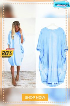 Women's Casual Loose Pocket Long-sleeved Plus-size Dress Solid Color Summer Dresses With 3/4 Sleeves, Summer Dresses With 3/4 Sleeves In Solid Color, Long Sleeve Summer Dresses With Pockets, Spring Crew Neck Dress With Pockets, Casual Solid Color Dress With 3/4 Sleeves, Casual Solid Color Dresses With 3/4 Sleeves, Casual Solid Color 3/4 Sleeve Dress, Casual 3/4 Sleeve Solid Color Dress, Casual Half Sleeve Solid Color Dress