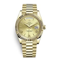 Color: Gold Men's Watches Luxury, Mens Fashion Business, Wristwatch Fashion, Rolex Oyster Perpetual, Waterproof Watch, Breitling Navitimer, Rolex Day Date, Rolex Gmt, Rolex Daytona