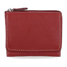 Forget about lugging around a heavy handbag when you've got our two-tone, pebbled leather mini wallet, which is just the right size to hold your cash, credit cards and ID in the palm of your hand.Top Zip-Around ClosureGenuine Leather; Synthetic LiningExterior Id Window And Tri-Fold Flap Pocket With 4 Card Slots, Currency Sleeve And 2 Slip PocketsInterior Zipper Coin CompartmentCard Capacity: 5 SlotsClosure Type: Snap & ZipperPockets: 1 Id WindowMetal Color: Silver ToneMeasurements: 3.5 Width/Inc Burgundy Bifold Wallet For Everyday Use, Red Bifold Coin Purse For Everyday, Affordable Red Wallet For Everyday Use, Cheap Red Wallet For Everyday Use, Everyday Red Bifold Coin Purse, Versatile Red Wallet For Everyday Use, Versatile Red Wallets For Everyday Use, Red Leather Coin Purse With Rfid Blocking, Everyday Burgundy Leather Wallets