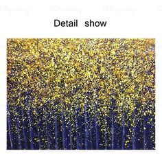 an image of some trees with yellow and blue leaves in the background that says detail show