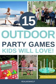 an outdoor party with games and activities for kids