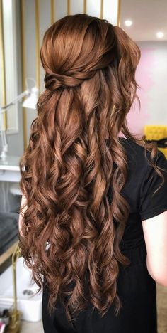 Up Hairstyles For Long Hair, Half Up Hairstyles, Long Hair Wedding Styles, Homecoming Hair Down, Long Wavy Hair