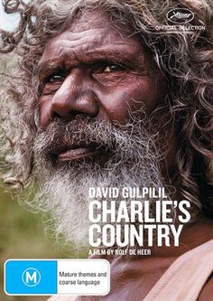 the dvd cover for charlie's country, featuring an old man with long hair and beard