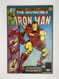 an iron man comic book cover with the title,'the invinible iron man '