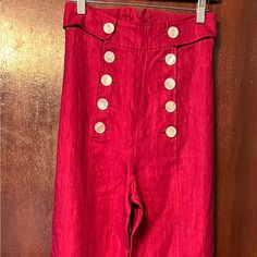 Tracy Reese Ruby Red Pants White Wide Leg Jumpsuit, Peach Pants, Womens Black Dress Pants, Black Floral Jumpsuit, Tweed Trousers, Wide Leg Palazzo Pants, Tracy Reese, Red Pants, Sleeveless Rompers