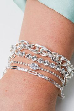 The Jon Richard silver plate tennis bracelet is embellished with crystal glass stones. A perfect accessory for any look. Crystal Fashion, Wedding Gifts For Bridesmaids, Matching Jewelry, Bridal Bracelet, Fashion Costume, Bracelet Argent, Stone Design, Bride Jewellery, Glass Crystal