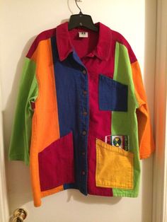 Kidcore Fashion, Clown Clothes, Silly Clothes, Chica Cool, Peachy Keen, 90's Fashion, Color Block Jacket, Funky Outfits, Trendy Outfit