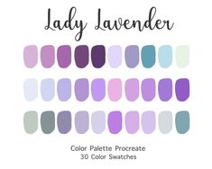 the color palette for lady lavender