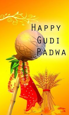 a happy gudi padwa greeting card with an image of a lollipopo