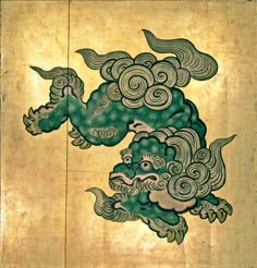 Foo Dog Illustration, Komainu Art, Karajishi Tattoo, Komainu Tattoo, Shisa Dog, Chinese Foo Dog, Bodysuit Tattoos