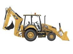 an image of a backhoe loader on a white background