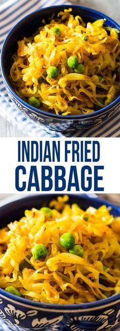 indian fried cabbage pin                                                                                                                                                                                 More Fried Cabbage, Cabbage Recipes, Indian Cooking, Indian Dishes, Veggie Dishes, Okra, Side Dishes Easy, Naan