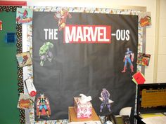 a bulletin board with the words the marvel - oss on it