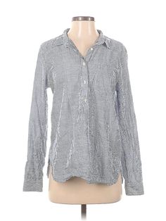 Gap Long Sleeve Button Down Shirt Size: Small Tops - used. 100% COTTON | Gap Long Sleeve Button Down Shirt: Gray Tops - Size Small Affordable Calvin Klein Long Sleeve Blouse, Gray Long Sleeve, Grey Top, Grey Long Sleeve, Small Tops, Button Downs, Sleeve Blouse, Gap, Long Sleeve Tops