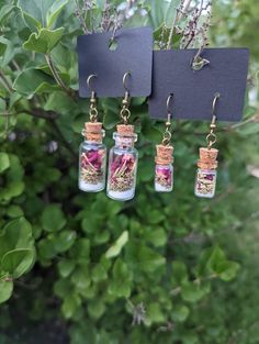 Two different sizes but the same ingredients. Salt, thyme, rosemary, rose petals, and a clove to keep away those negative energies. Protection Spell Jar, Jar Earrings, Earring Inspo, Protection Spell, Spell Jar, Protection Spells, Glass Jar, Rose Petals, Thyme