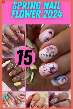 Cherry Blossom Nails Art, Nail Flower, Cherry Blossom Nails, 2024 Nails, Stunning Nail Designs, Spring Nail Trends, Floral Nail Designs, Flower Nail Designs, Spring Nail Art