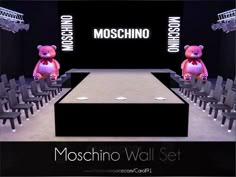 the moschino wall set is designed to look like it's on stage